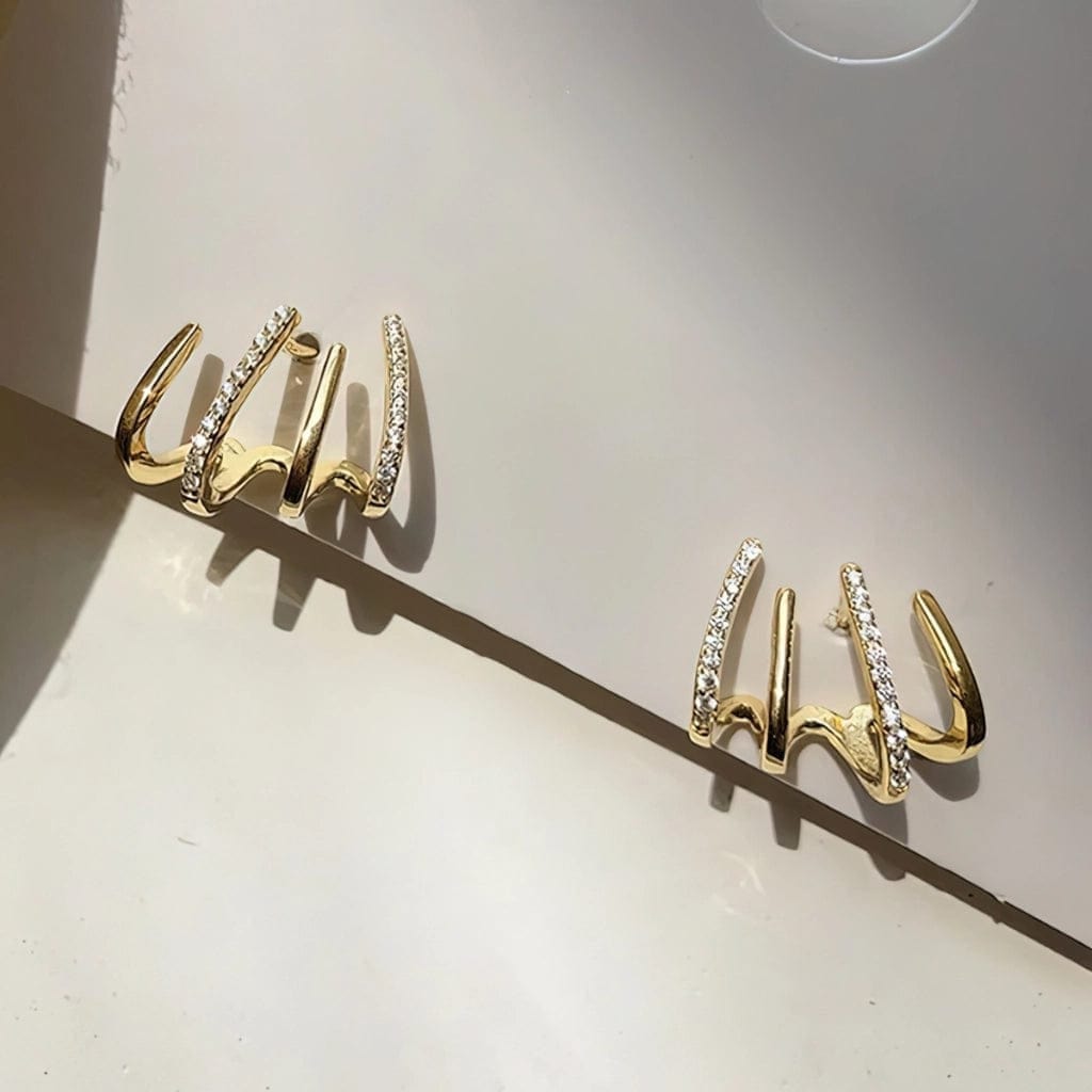 Lively® Boucles Plaqué Or Boucles d'oreilles griffes | Lively®